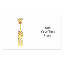 Tall Cute Giraffe. Cartoon Animal. Stickers