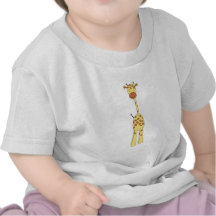 Tall Cute Giraffe. Cartoon Animal. T-shirt