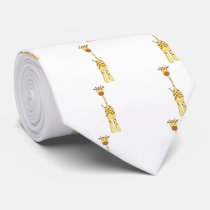 Tall Cute Giraffe. Cartoon Animal. Neckwear