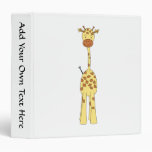 Tall Cute Giraffe. Cartoon Animal. Vinyl Binder