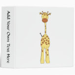Tall Cute Giraffe. Cartoon Animal. Vinyl Binders