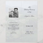 Tall, Folded Scenic Background Wedding Program Flyers