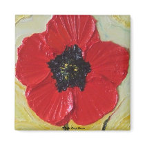 Tall Red Poppy II Magnet