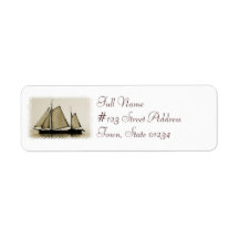 Tall Ship  Mailing Label