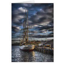 Tall Ship Picton Castle HDR Greeting Card