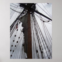 Tall ship ropes poster
