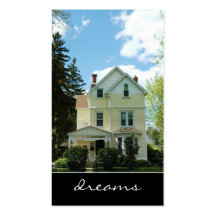 Tall Yellow Real Estate House Business Card