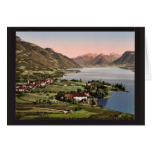 Talloires, Annecy, France classic Photochrom Greeting Card