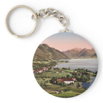 Talloires, Annecy, France classic Photochrom keychains