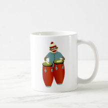 Tambours de Conga de singe de chaussette Tasse