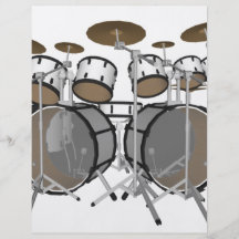 Tambours : Kit blanc de tambour : modèle 3D : Tract Personnalisé
