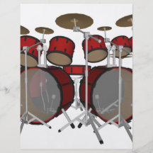 Tambours : Kit de tambour rouge : modèle 3D : Prospectus