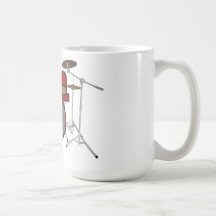 Tambours : Kit de tambour rouge : modèle 3D : Mug À Café