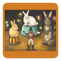 Taming Of The Giant Bunnies Square Sticker