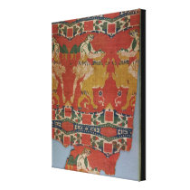 Taming of the Wild Animal, Byzantine tapestry frag canvas prints