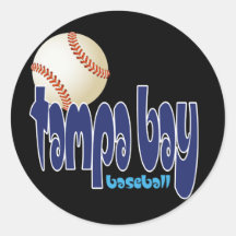 TAMPA BAY BASEBALL ROUND STICKERS