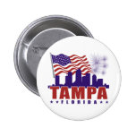 Tampa Florida Patriotic Button