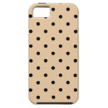 Tan and Black Polka Dot Pattern. casemate cases