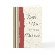 Tan and Red Employee  Anniversary Card