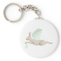 Tan Angel Rabbit With Green Wings