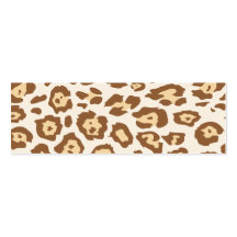 Tan Animal Print Business Card Template