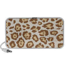 Tan Animal Print Travel Speaker