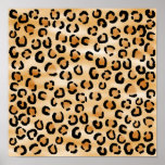 Tan, Black and Brown Leopard Print Pattern.