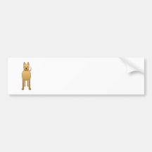 Tan Brown Dog. Cartoon. Bumper Stickers