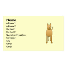 Tan Brown Dog. Cartoon. Business Card Templates