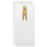 Tan Brown Dog. Cartoon. Rack Card