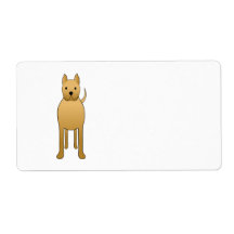 Tan Brown Dog. Cartoon. Shipping Labels
