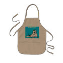 Tan Cartoon Monster Chefs Apron Kids