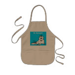 Tan Cartoon Monster Chefs Apron Kids