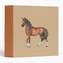 Tan Coloured Horse Vinyl Binder