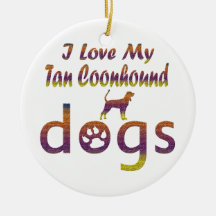 Tan Coonhound designs Ornament