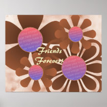 Tan Flowers Photo Frame Print