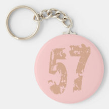 TAN GRUNGE AND ERODED STYLE NUMBER 57 KEYCHAIN