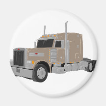 tan peter built truck refrigerator magnet
