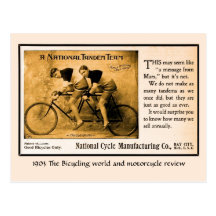 Tandem bicycle history US. national team vintage Postcards