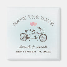 Tandem Bicycle Save The Date Magnet