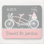 Tandem Bicycle Wedding Keepsake Mousepad