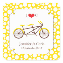 Tandem Bike (Yellow Dots) Favour Sticker