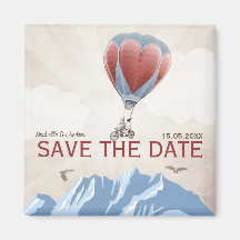 TANDEM LOVE DREAM  Wedding Save the Date Fridge Magnet