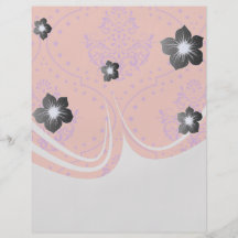 tangerine and purple henna style damask full color flyer