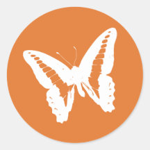 Tangerine Butterfly Envelope Sticker Seal