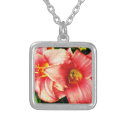 tangerine lilies pendant necklace
