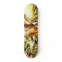 Tangerine Rapture Abstract Skateboard