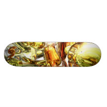 Tangerine Rapture Abstract Skateboard