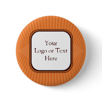Tangerine Spring Rays Button