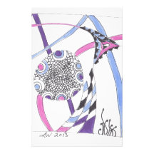 tangle bloom customized stationery